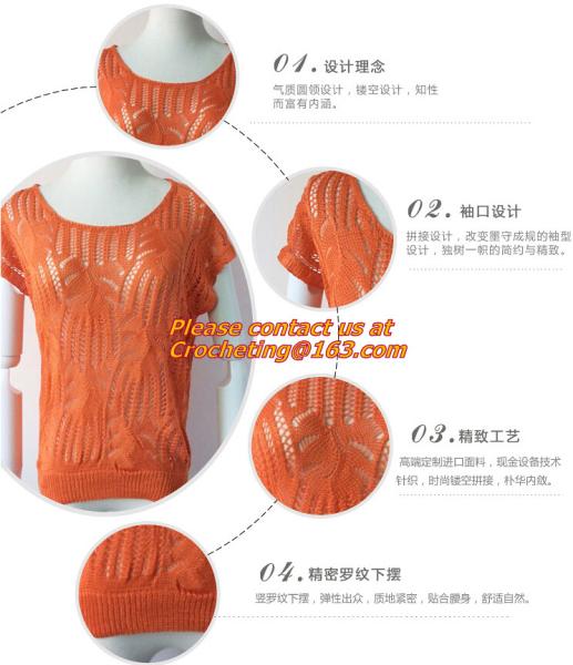 Buy cheap Blouse, clothing, garment, Hollow out, belt, sexy knitted, crover up, crochet, beach dress from wholesalers