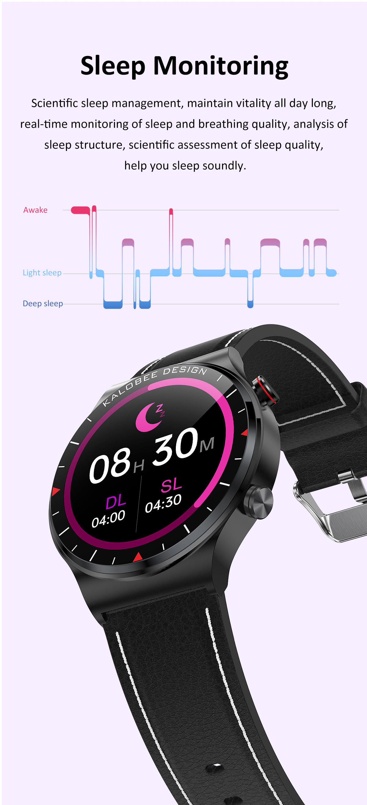 1.3 Inch BT4.0 Waterproof Sport Smartwatch 290mAH For HUAWEI GT2 PRO