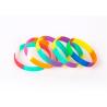 Buy cheap Segmented Sports Silicone Wristbands Debossed In Fill Colors For Women Men from wholesalers