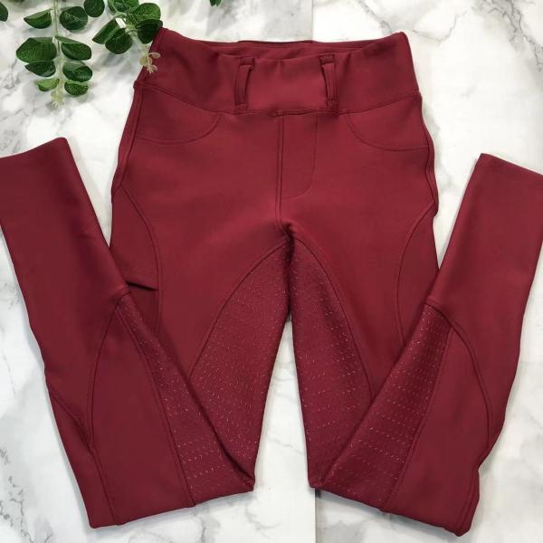 Buy cheap Red Women Fleece Riding Breeches Horse Riding Brushed Leggings from wholesalers