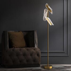 Wholesale Gold Simple Nordic LED Floor Lamp For Study Living Room Bedroom Decoration Vertical minimalist led floor lamp(WH-MFL-98) from china suppliers