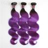 Buy cheap Ombre Virgin Russian Human Hair Burgundy Hair Extensions 18inch from wholesalers