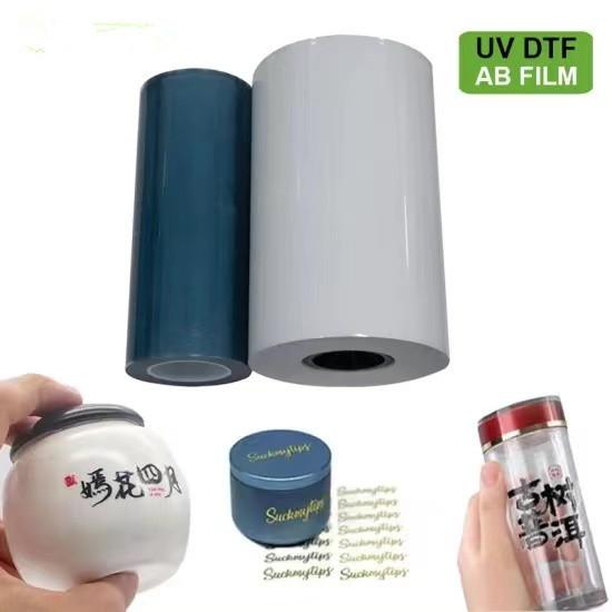 UV DTF Film Package A*100m+B*100m Film 0.6*100m for Roll UV Printer Label