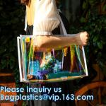 Female Holographic Transparent Handbags Women Beach Bag Sac Hologram Laser Clear
