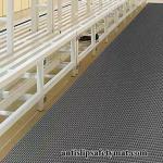 Heavy Traffic Safety Floor Matting Black Vinyl Grid Waterproof All Weather