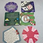 Laminated Round Shaped OEM Festive Game Cards Customized