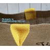 Buy cheap Reusable Jute Shopping Bag With Logo Wholesale,Wholesale tote plain shopping jute bag,eco friendly small standard size f from wholesalers
