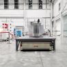 Buy cheap Industrial Raw Material Trackless Transfer Trolley 3 Tons Hydraulic Table Lift Wheels Base 1500mm from wholesalers