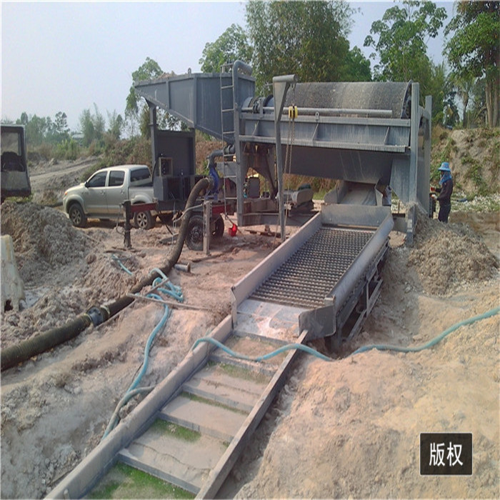 alluvial gold washing machine screen trommel processing plant mobile gold mining equipment