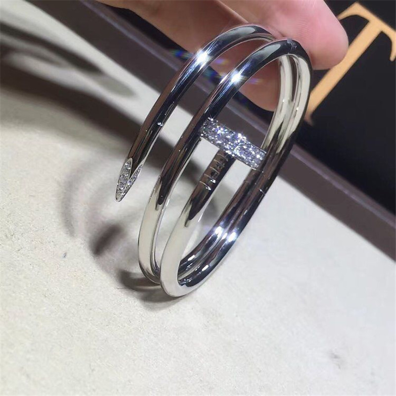 C luxury just nail bracelet 18k gold white gold yellow gold rose gold bracelet Jewelry factory in Shenzhen, China