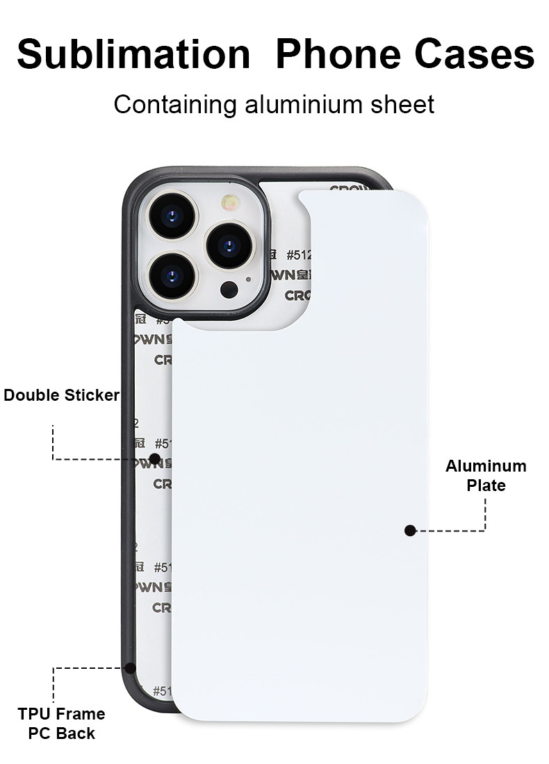 Tpu Non Slip Edge 2D Sublimation Phone Case Blanks For IPhone 16 15 Pro Max