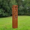 Buy cheap Contemporary Yard Art Rusty Metal Lighting Box Ccorten Steel Column Sculpture from wholesalers
