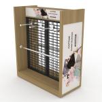 Customizable Metal Wood Mixed Material Floor Display Stand For Supermarkets And