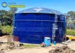 Giant Glass-Lined Steel Grain Storage Silos Installed for Dry Bulk Storage: A