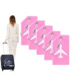 Silicone Luggage Tags for Travel Suitcases Simple Cartoon Design Name Cards