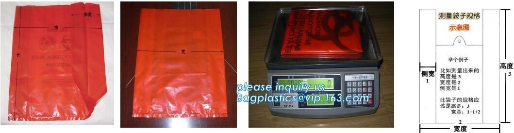 Asbestos Removal, disposable plastic yellow poly asbestos warning printed burial bags, Asbestos clear plastic packing ju