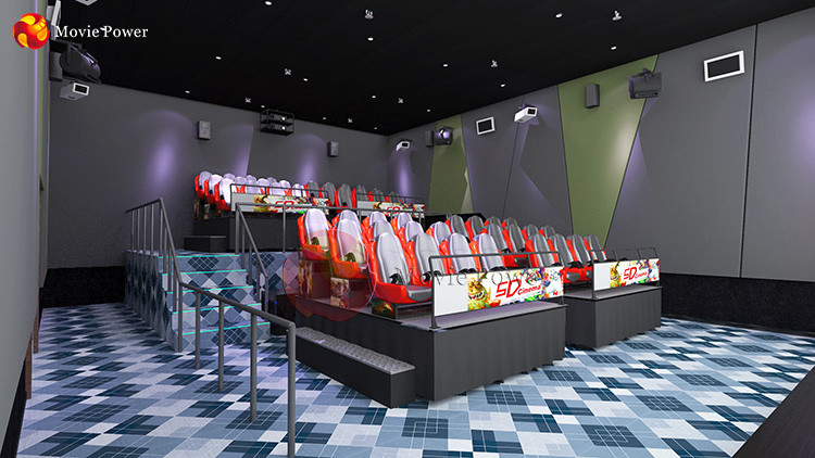 Coin Operated 5D Movie Theater 6 Seats Wonderful Experience Screaming Feeling