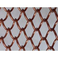 Buy cheap Metal Decorative Wire Mesh Curtain Antique Brass Color For Room Divider product