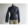Buy cheap Soft Gold Navy Pleather Jacket Funnel Collar For Ladies Tw76613 from wholesalers