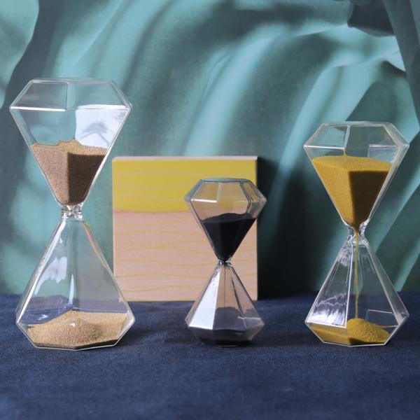 Gold Glass Hourglass 5 Minutes 15 Minutes 30 Minutes Diamond Hour Glass Free