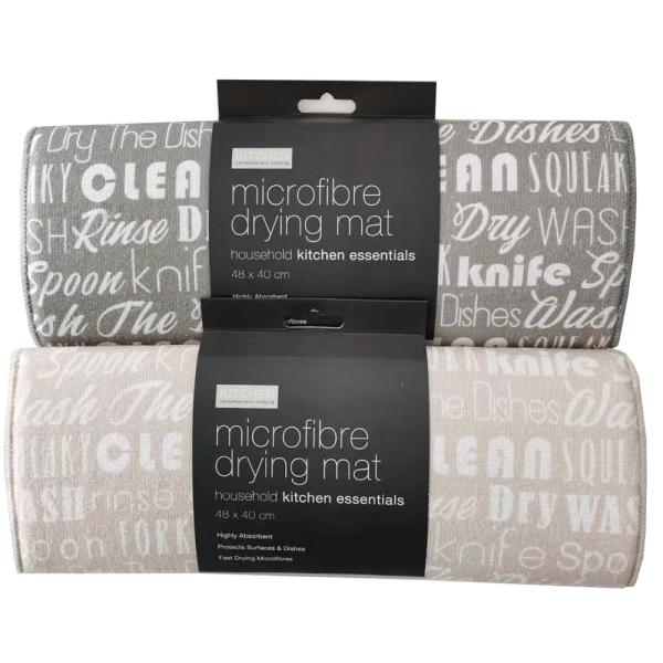 Buy cheap XL Printed Sustainable Dish Drying Mat Microfiber Dish Drying Mat from wholesalers