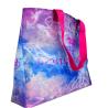 Buy cheap Custom Printed Non Woven Carry Bag Shining Coated Pink Handle For Shopping from wholesalers