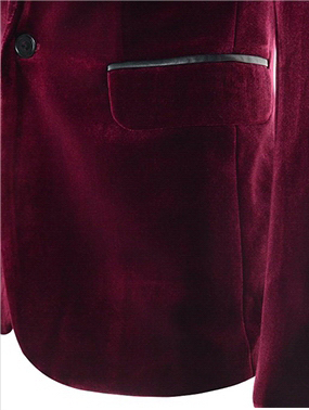Wholesale business style softer velvet slim fit jackets mens blazers casual