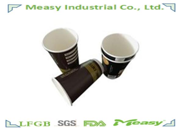 Quality Disposable Black Double Wall Paper Cups For Coffee 4oz - 16oz for sale