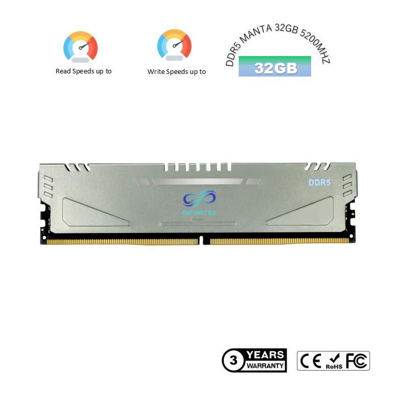 China Factory RAM Memory 5200MHz 5600MHz 6400MHz 16GB/32GB RAM DDR5 16GB DDR5 Manta for Desktop