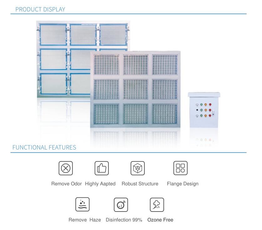 Plasma micro electrostatic air cleaner for Air handling units, AHU Plasma filter high voltage micro-electrostatic filter