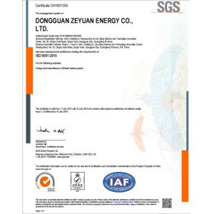 Shenzhen BAK Technology Co., Ltd. Certifications