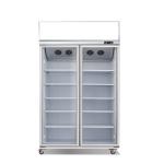 Buy cheap Top Mounted Commercial Glass Freezer With Automatic Drain Water Evaporating from wholesalers