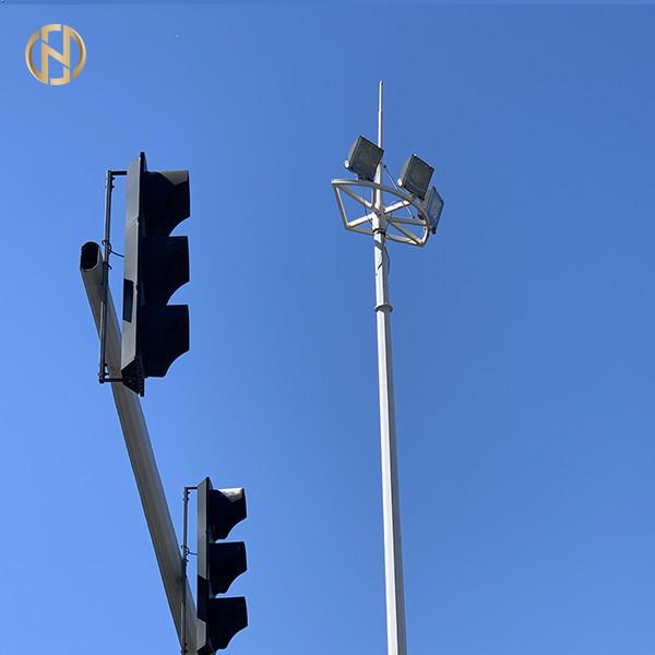 Buy cheap Airport High Mast Pole With LED Flood Lighting System 35M 40M Octadecagon Shape from wholesalers