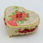 Zinc Alloy Heart Shape Musical Jewelry Box