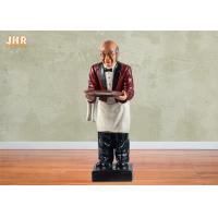 Buy cheap Red Poly Butler Statue Fat Chef Kitchen Decor Resin Butler Sculpture Statue 90cm product