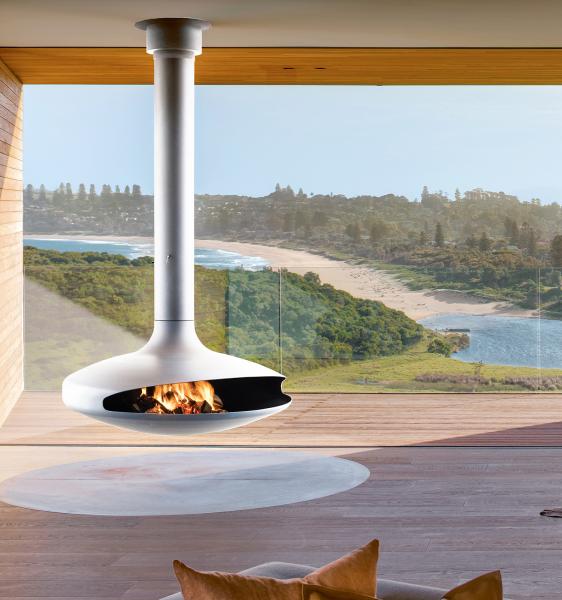 Buy cheap 800mm Indoor Wood Burning Stove Decorative Suspension Fireplace wear resisting from wholesalers