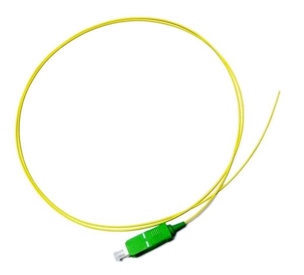 Buy cheap 0.9mm SC / APC 9 / 125um Fiber Optic Patch Cord Single Mode / Simplex Fiber Optic Pigtail from wholesalers