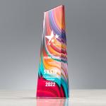 Creative Acrylic Award with UV Printing , Lucite Plaque for Company Employees'