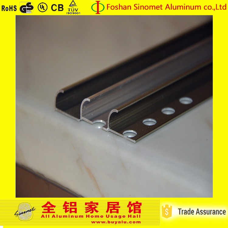 Professional External Corner Tile Trim Wood Grain Aluminum Extrusion Tile Tirm