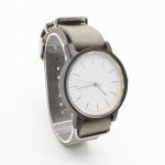 Sandalwood Black Leather Strap Watches Mens Japan Quartz Movement