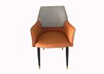 Nordic 45cm 84cm Wrought Iron Upholstered Dining Chairs