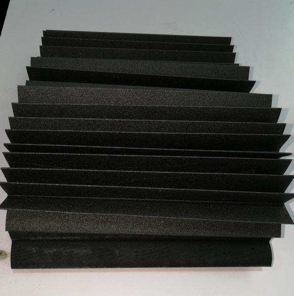 Buy cheap excellent water-resistance folded bellow covers black colour for protect machine sliding guide from wholesalers