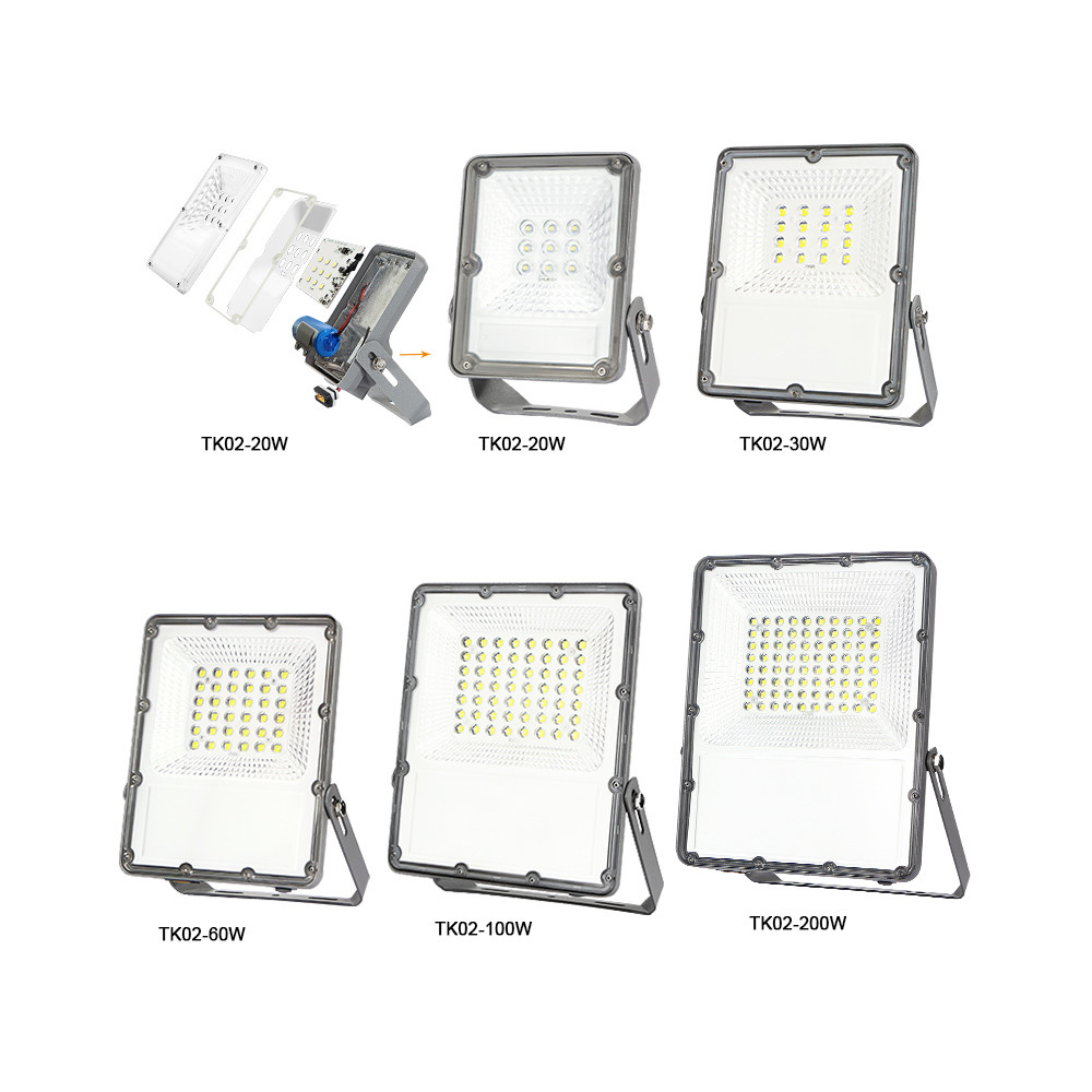 Die Casting Aluminum LED Soalr Powered Flood Ligtht High Efficiency 170lm/W EMC
