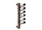 Wall Mounted 6 Bottle Wine Rack Malleable Iron Material With Casting