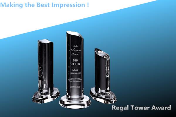 regal tower award/crystal regal tower award/crystal tower award/acrylic tower