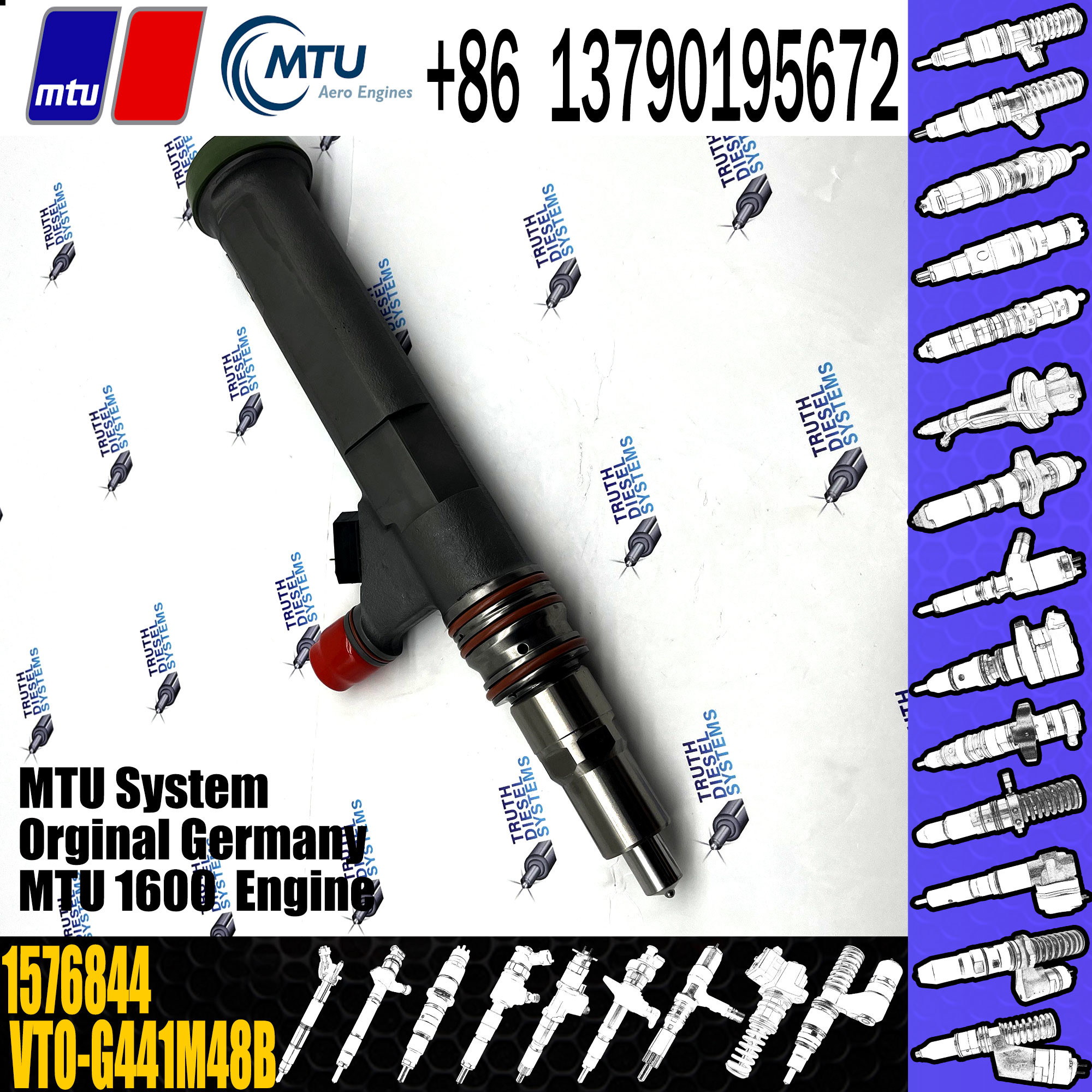 X52407500052 Diesel Fuel Injector 1576844 Diesel Auto Parts VTO-G441M48B