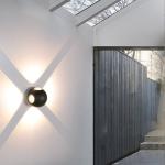 led waterproof indoor outdoor wall light Round four-sided illumination Surface