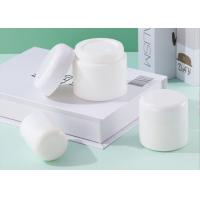 Buy cheap Opal White Bulk Ceramic Glass Cosmetic Jar 50grams With Dome Lid product