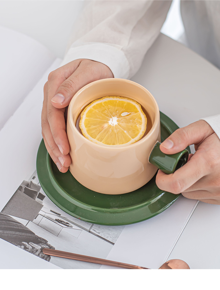 Ceramic Tea Cups And Saucer Sets With Custom Colors Glazed For Restaurant Coffee Cups