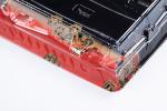 Black Red Disposable Sushi Box With Transparent Lid Take Out Sushi Tray Fruit